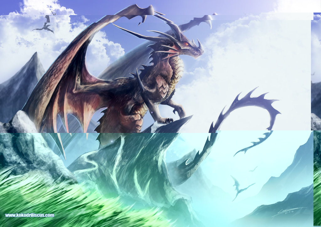 Dragon on rock.JPG