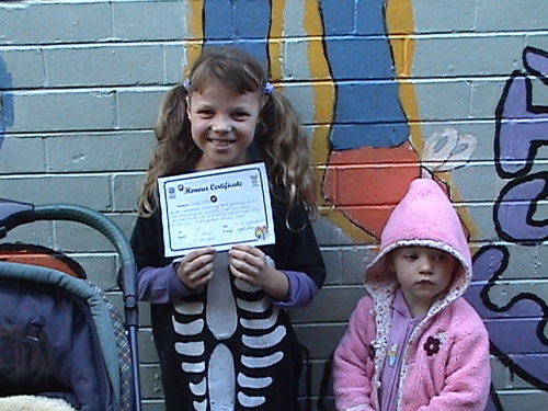 Sage and Grace with merit cert..JPG
