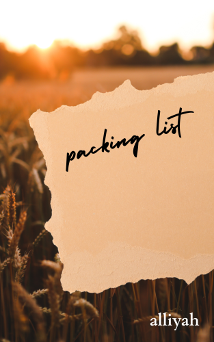 Cover art for packing list for a trip i won't return from