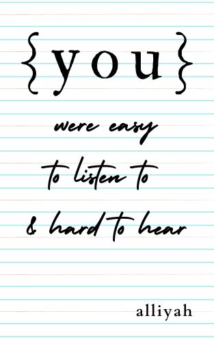 Cover art for you were easy to listen to and hard to hear