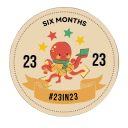 23in23 Six Months Badge
