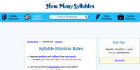 Syllable Cheat Sheet