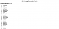 Character Traits